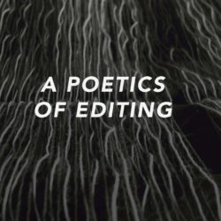 Cover page for Poetics of Editing