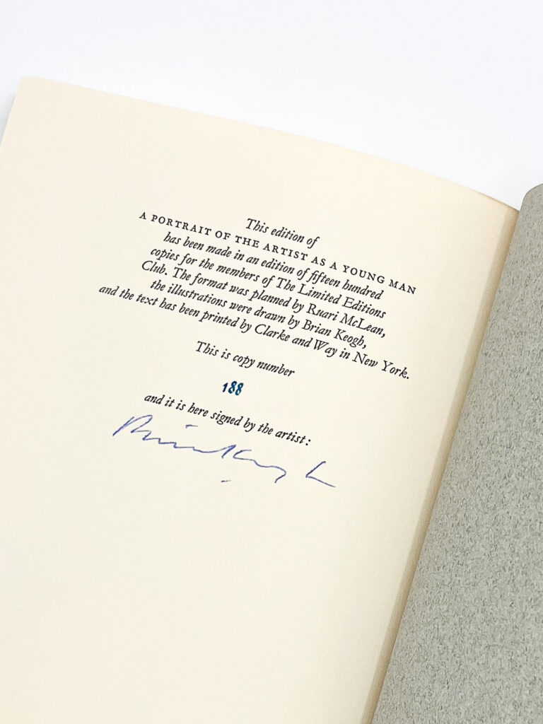 Photo of an autographed page.