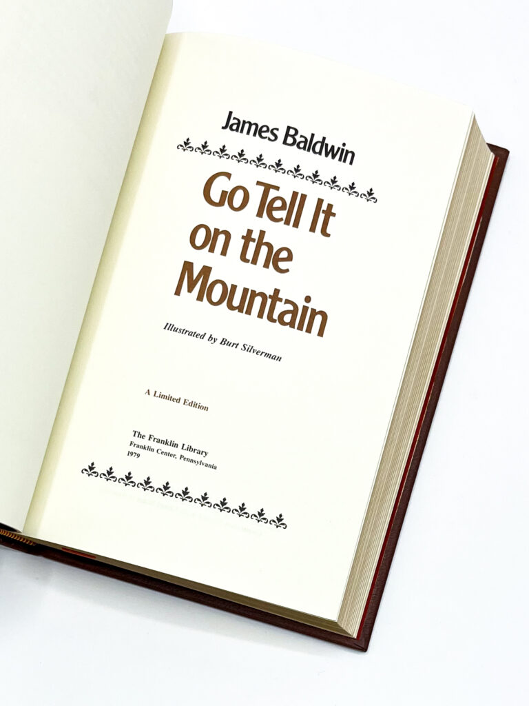 Interior image from Franklin Library editions of 1979 Baldwin’s Go Tell It on the Mountain