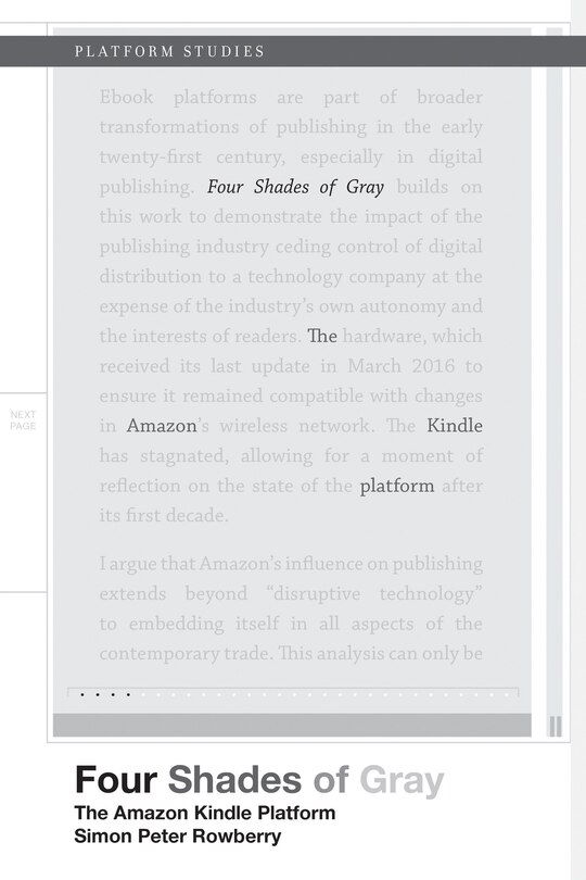 Simon Rowberry. Four Shades of Gray: The Amazon Kindle Platform.