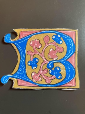 Illuminated letter B.