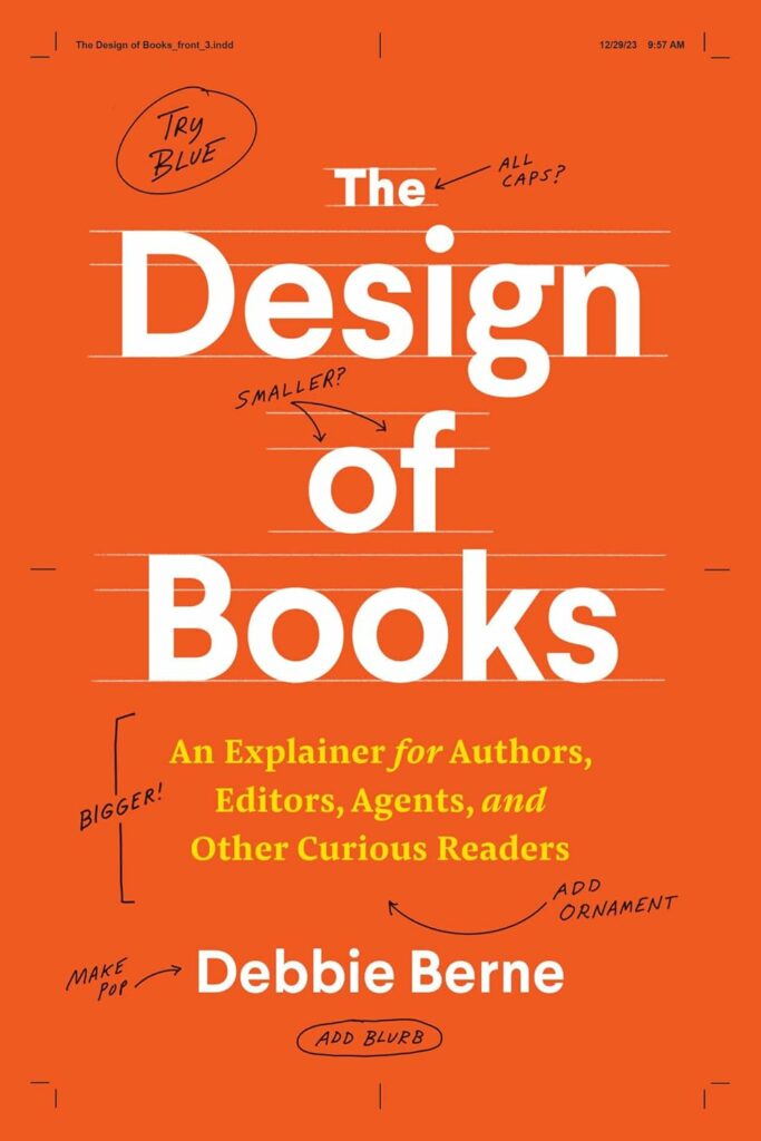 Cover of Berne's The Design of Books showing the title on an orange background