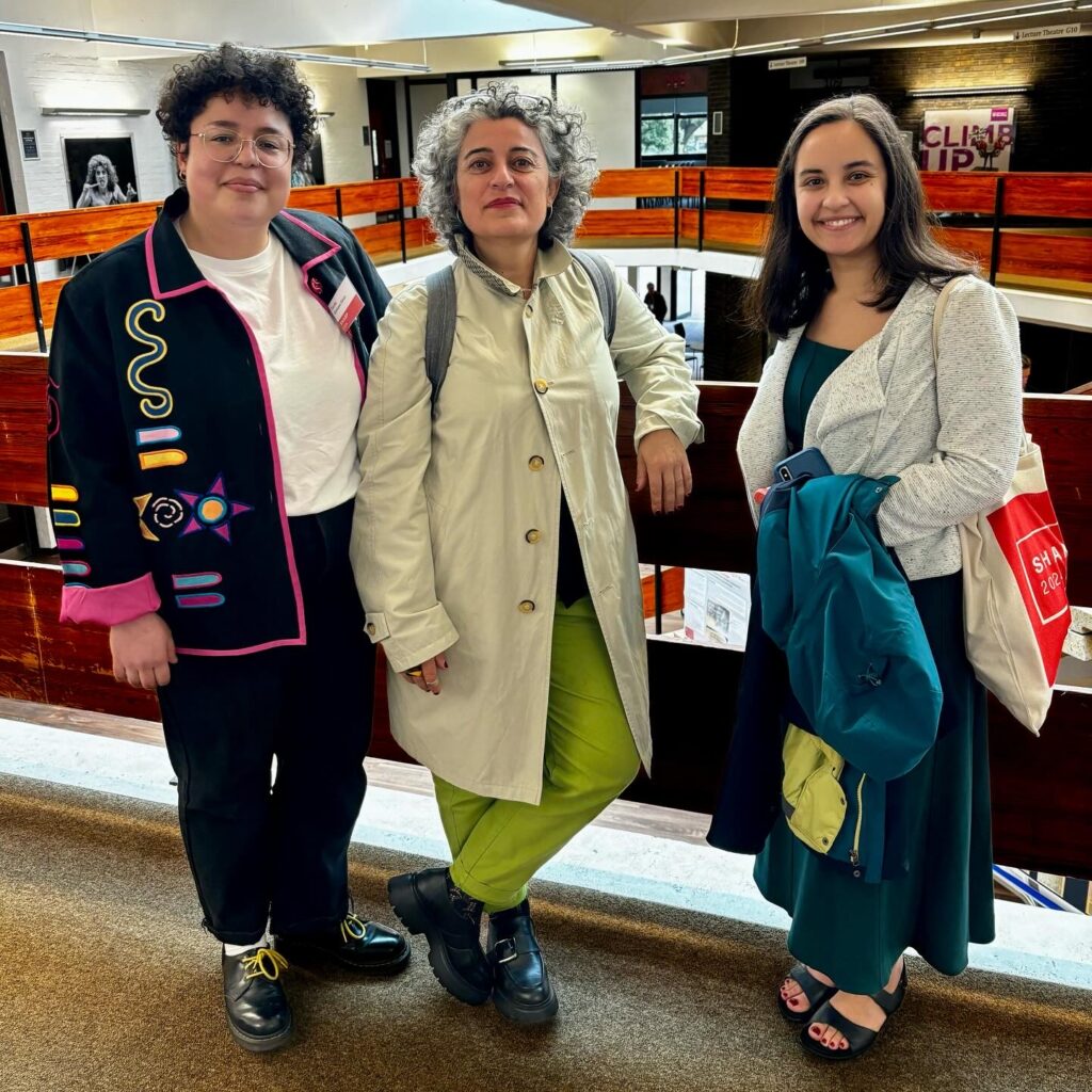 Camila Conzales and two colleagues pose together,